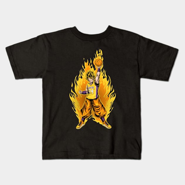 DRAGON BALL BASKET FIRE Kids T-Shirt by Wagum Std